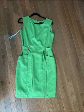 ellen tracy green dress | Dresses | Ellen Tracy Safari Utility Bow Tie Waist Tailored Longline anarkali-suit-set